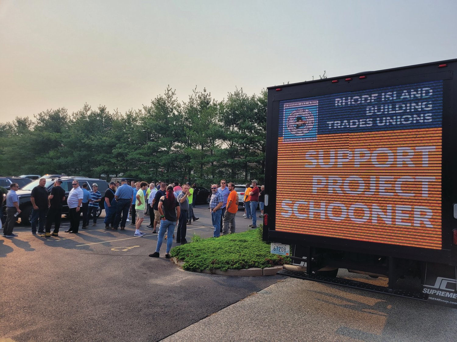 LOCAL UNION JOBS: More than 100 members and leaders of local trade unions attended the public hearing Tuesday, voicing support for the proposed six-story retail distribution facility. The unions hope construction of the facility will provide work for their members.